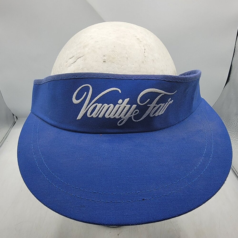 Vintage Vanity Fair Blue Adjustable Sun Visor Hat Casual Outdoors Golf Summer
